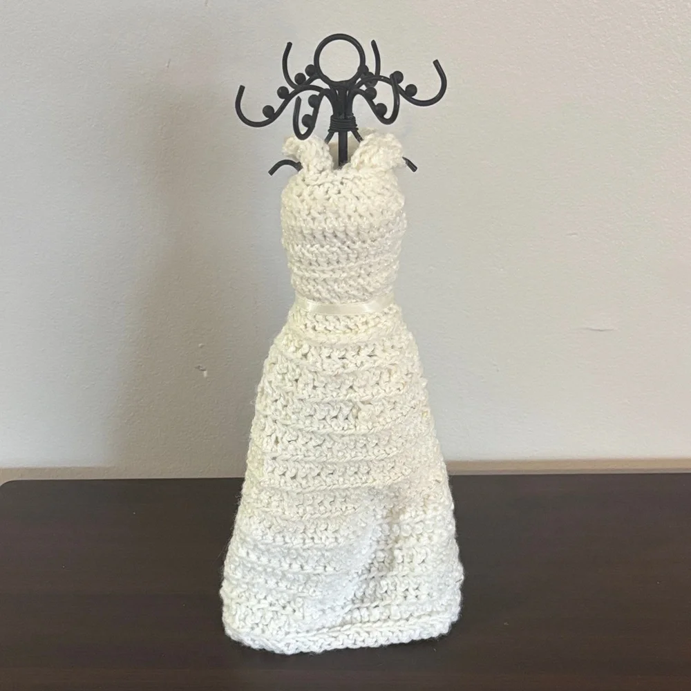 Unique Handmade Wedding Dress Bride Jewelry Holder, Great Condition!
